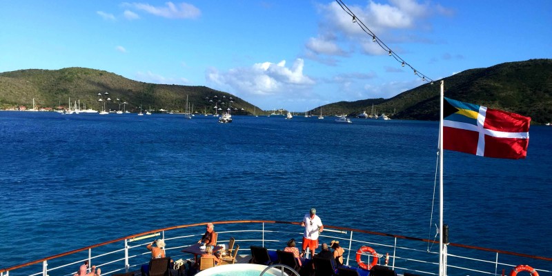View of Bitter End Yacht Club from Windstar Wind Surf