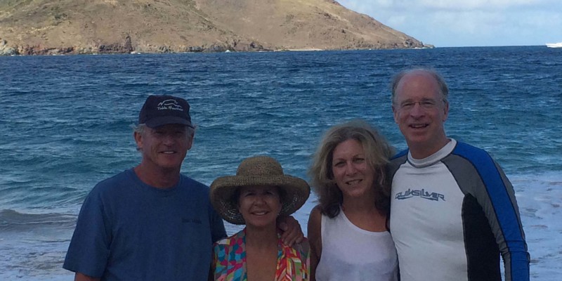 With New Friends at Flamands Beach, St. Barth’s